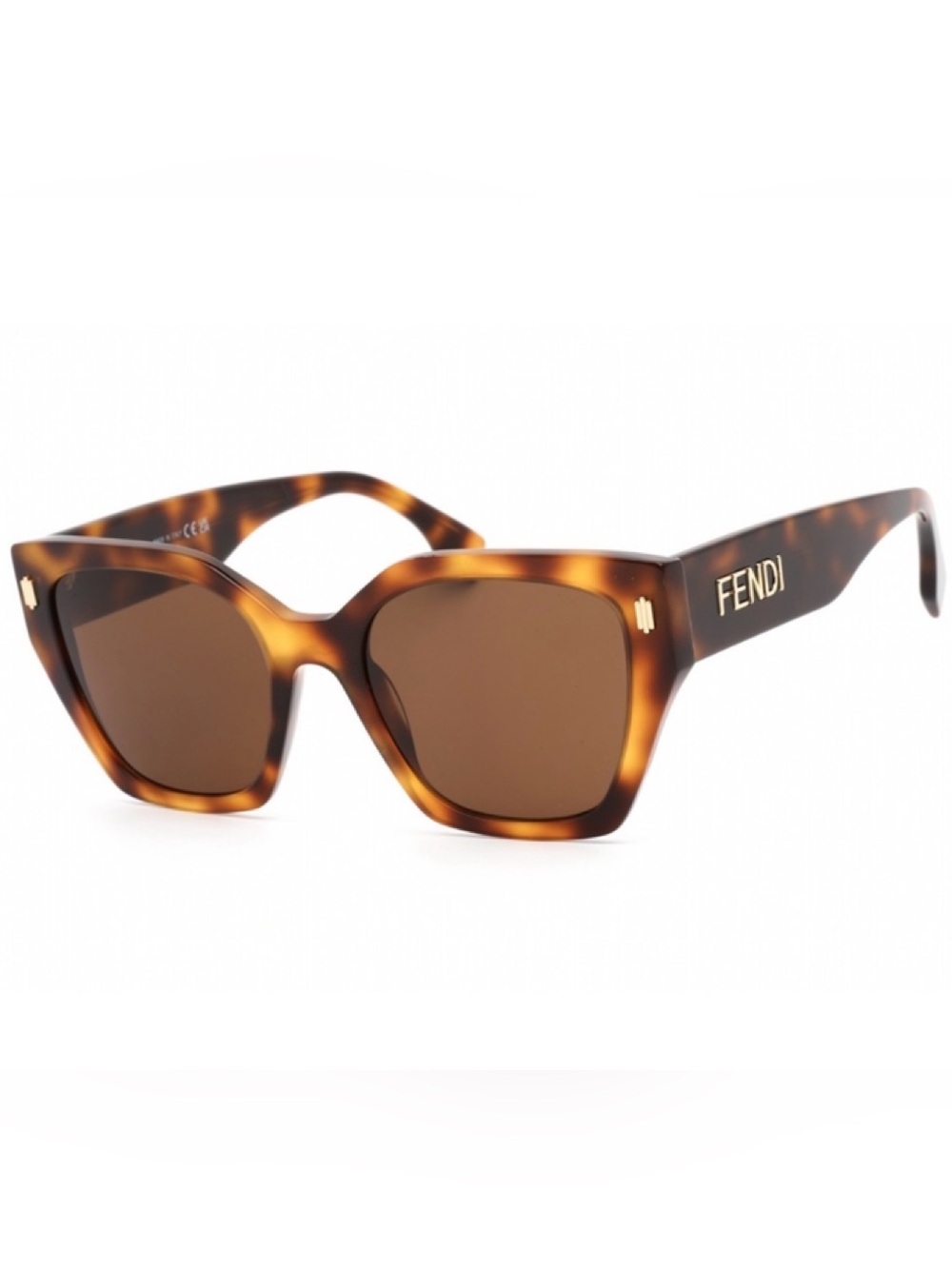 Fendi Tortoiseshell Square Sunglasses with Brown Lenses NWT